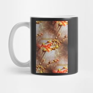 Crocosmia flowers by the Methodist church in Rainier pattern Mug